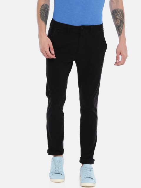 

Breakbounce Men Black Skinny Fit Solid Chinos