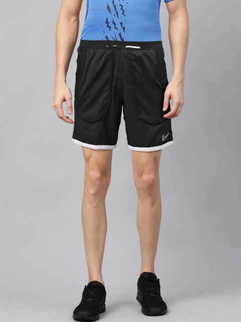 

Nike Men Black Back Printed Dri-Fit FLX STR Reflective Trim Standard Fit Running Shorts