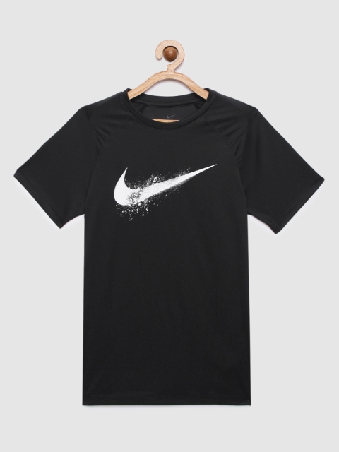 

Nike Boys Black Printed Round Neck T-shirt