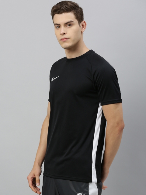 

Nike Men Black Solid ACDMY Dti-FIT Round Neck Football T-shirt