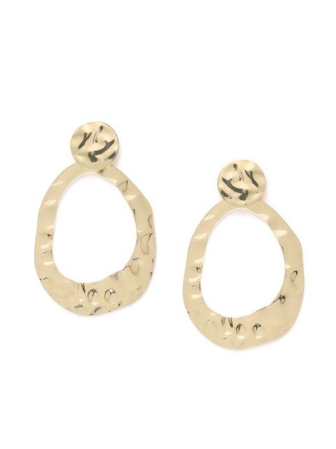 

Blueberry Gold-Plated Handcrafted Oval Drop Earrings