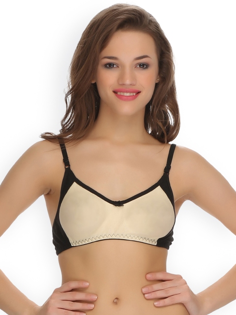 

Clovia Black & Beige Full-Coverage Bra BR0380P13