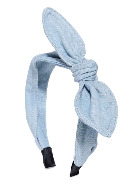 

Blueberry Women Blue Knot Detail Denim Hairband