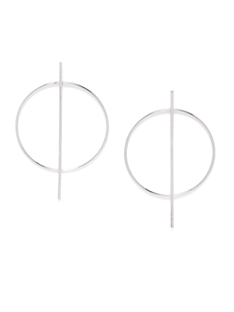 

Blueberry Silver-Plated Handcrafted Circular Drop Earrings