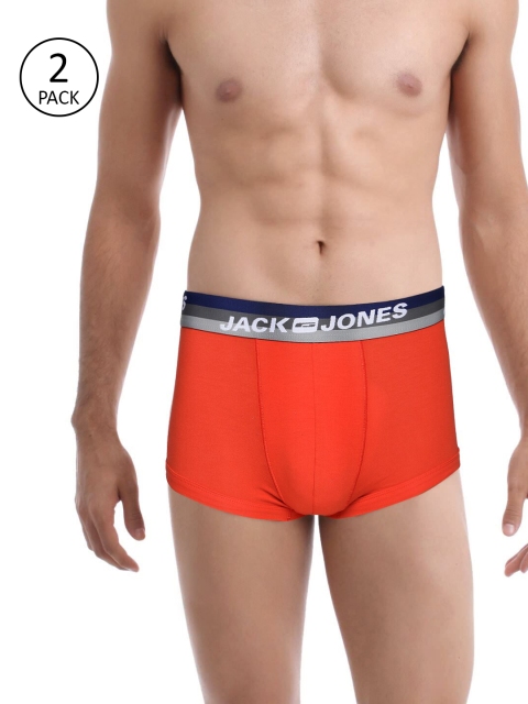 

Jack & Jones Men Pack Of 2 Red Solid BRAZILIAN Trunks