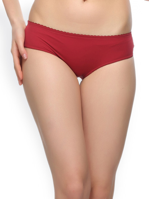 

Clovia Maroon Lace Hipster Briefs PN0362A09