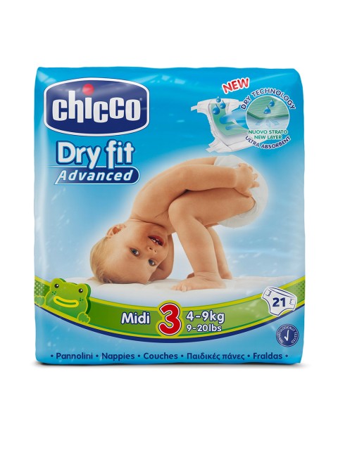 

Chicco Dry Fit Advance Diapers Midi- 21 Pieces, White