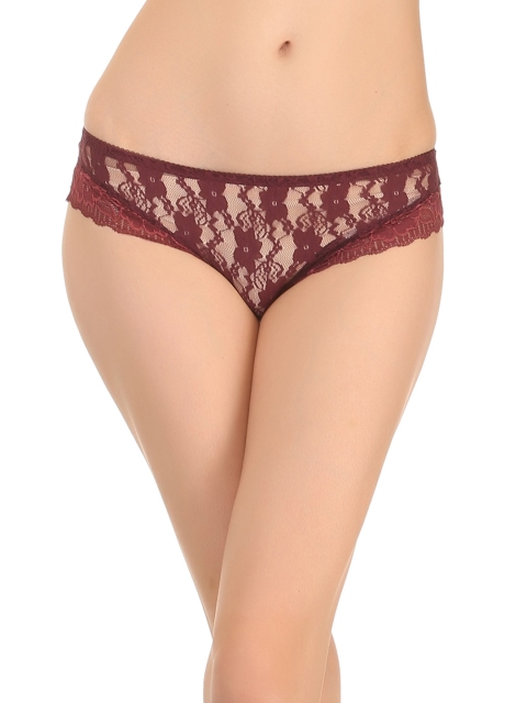 

Clovia Maroon Lace Briefs PN0365P15