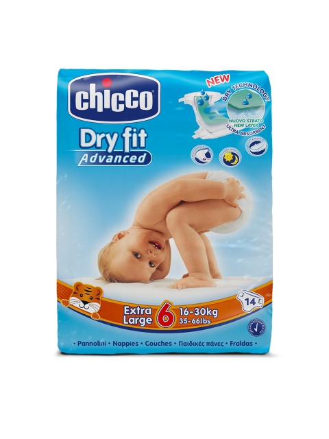 

Chicco Dry Fit Advanced Diapers XL- 14 Pieces, White