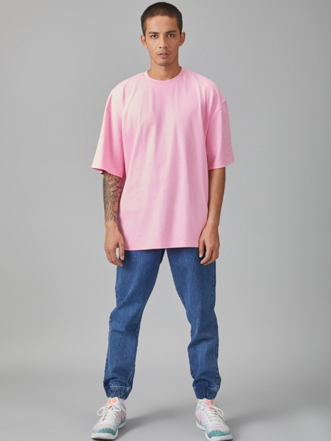 

Bhaane Men Blue Jogger Mid-Rise Clean Look Jeans