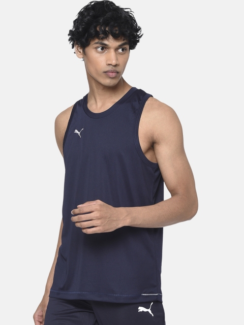 

Puma Men Navy Blue Solid Singlet Peacoat Innerwear Vests