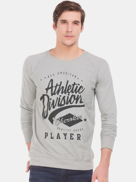 

Cherokee Men Grey Printed Sweatshirt