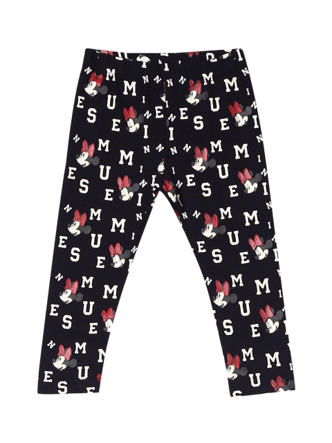

Colt Infant Girls Navy Blue & White Minnie Mouse Printed Ankle-Length Leggings
