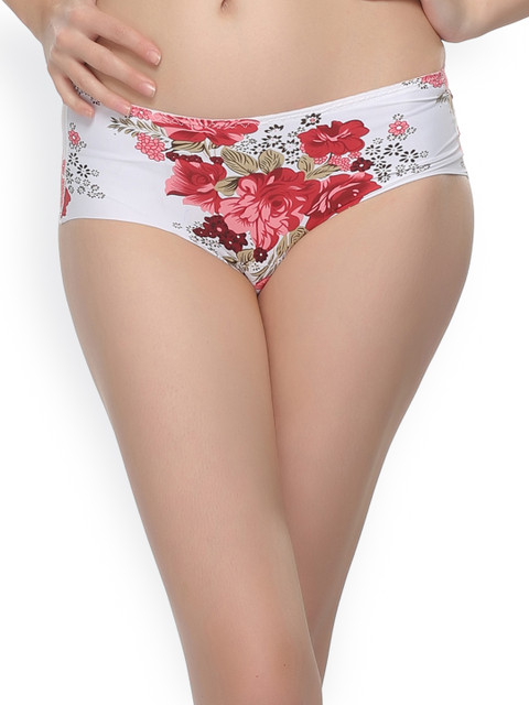 

Clovia White & Red Printed Hipster Briefs PN0519P09O
