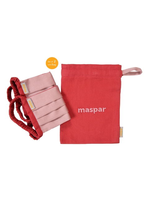 

Maspar Adults Red Pack of 2 Reusable 3-Layers Outdoor Masks