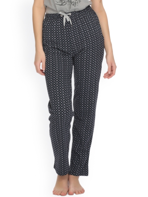 

Clovia Black Printed Pyjamas LB0015P13S