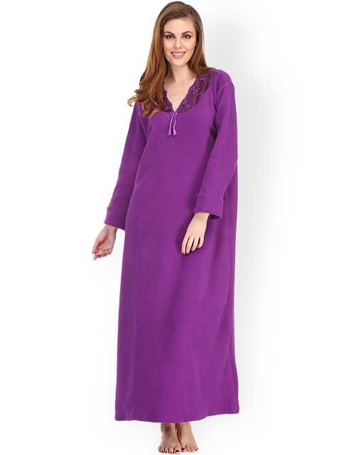 

Clovia Purple Maxi Nightdress NS0570P15O