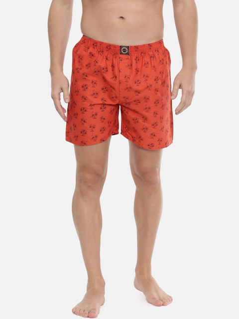 

Joven Men Orange Printed Boxers JB1P-RD-PALM