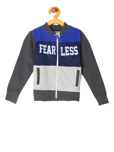 

Cherokee Boys Grey & Blue Printed Sweatshirt