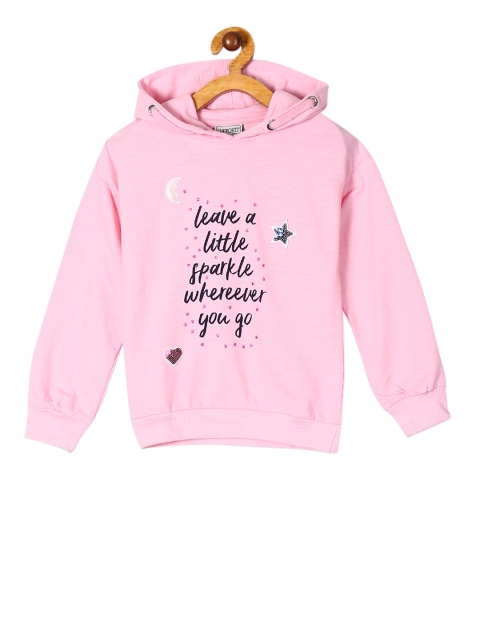 

Cherokee Girls Pink Printed Hooded Sweatshirt