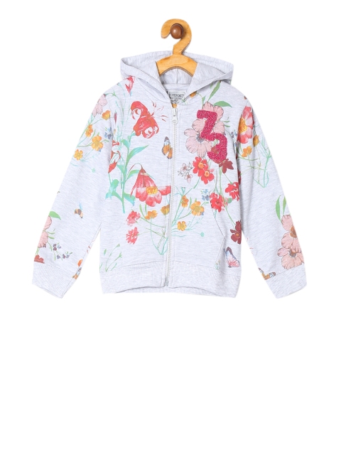 

Cherokee Girls Grey Printed Hooded Sweatshirt