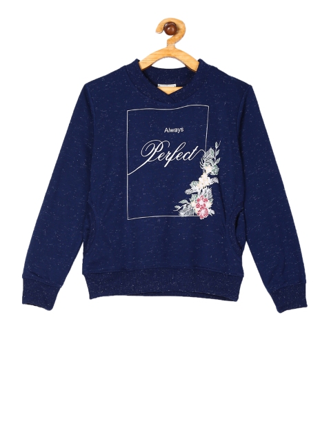 

Cherokee Girls Navy Blue Printed Sweatshirt