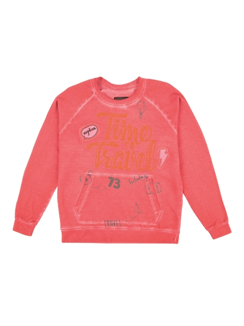 

Cherokee Boys Peach-Coloured Printed Sweatshirt