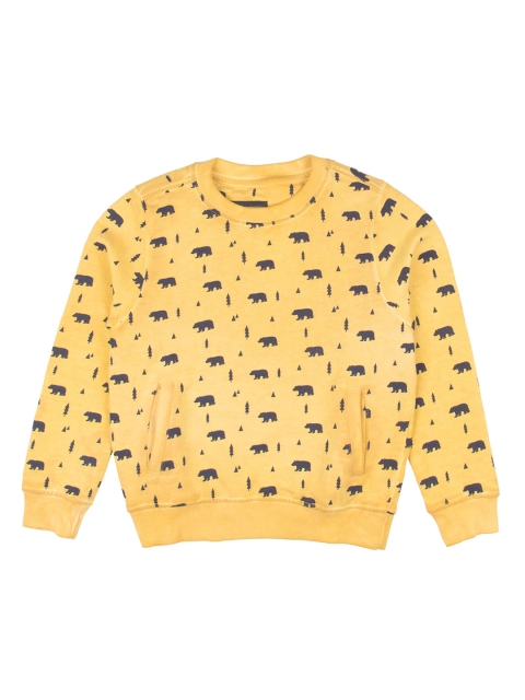 

Cherokee Boys Yellow & Grey Printed Sweatshirt