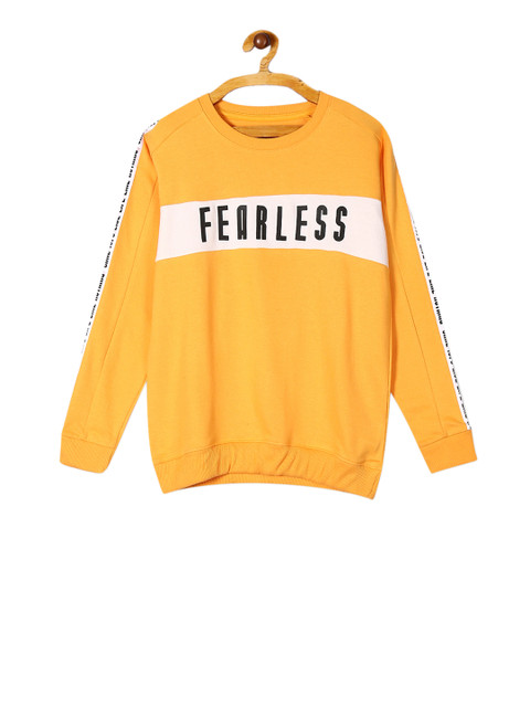 

Cherokee Boys Mustard Yellow Printed Sweatshirt