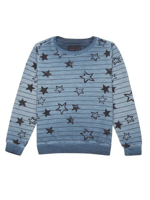 

Cherokee Boys Blue & Black Star Printed Sweatshirt