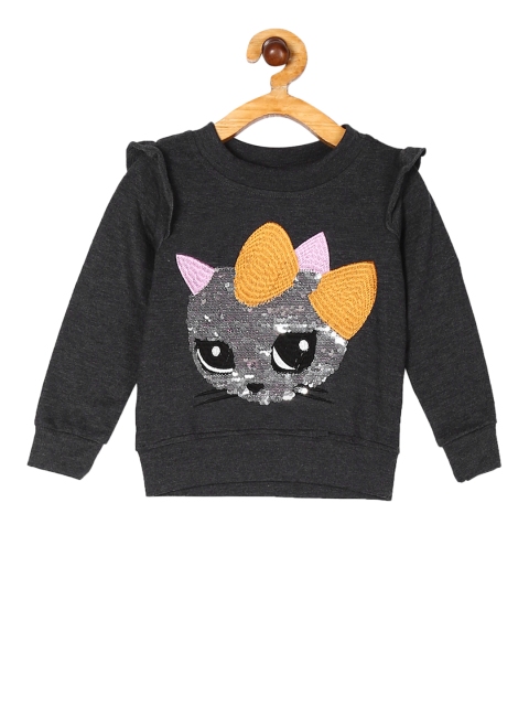 

Cherokee Girls Charcoal Embellished Sweatshirt