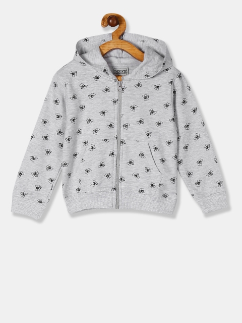 

Cherokee Girls Grey Printed Hooded Sweatshirt