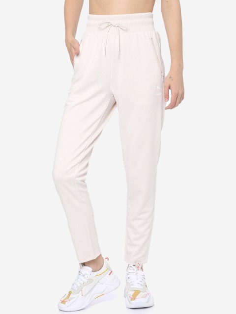 

Puma Women Off-White Solid Classics Poly Track Pant Pastel Parchmen