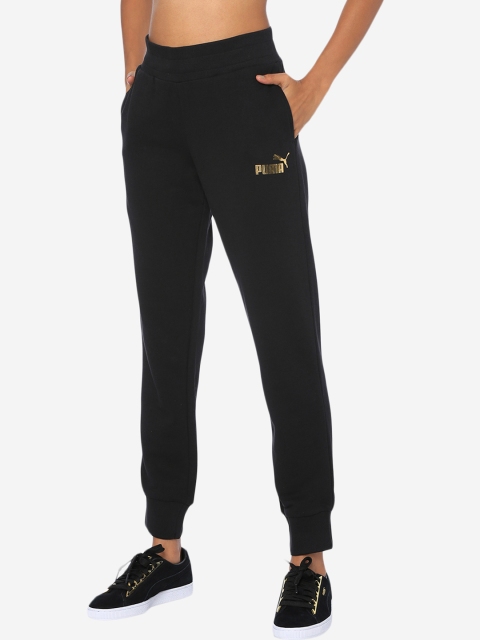 

Puma Women Black Solid Knitted Joggers