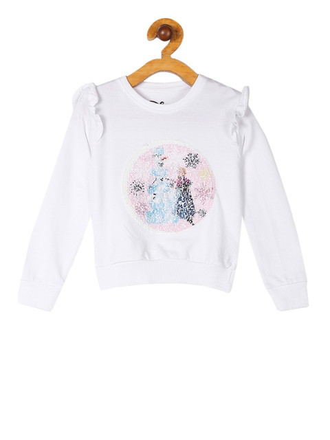 

Cherokee Girls White Embellished Sweatshirt