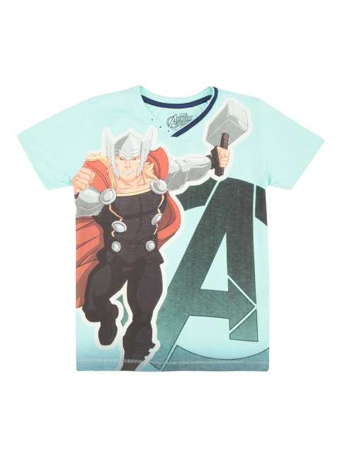 

Colt Boys Green Thor Printed V-Neck T-shirt