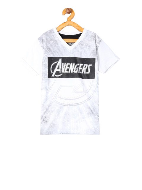 

Colt Boys White Avengers Printed Round Neck T-shirt