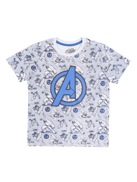 

Colt Boys Blue Avengers Printed Round Neck T-shirt