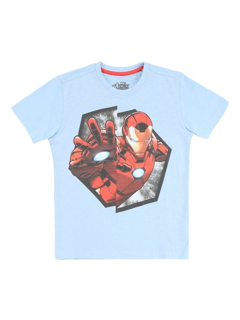 

Colt Boys Blue & Red Spiderman Printed Round Neck T-shirt