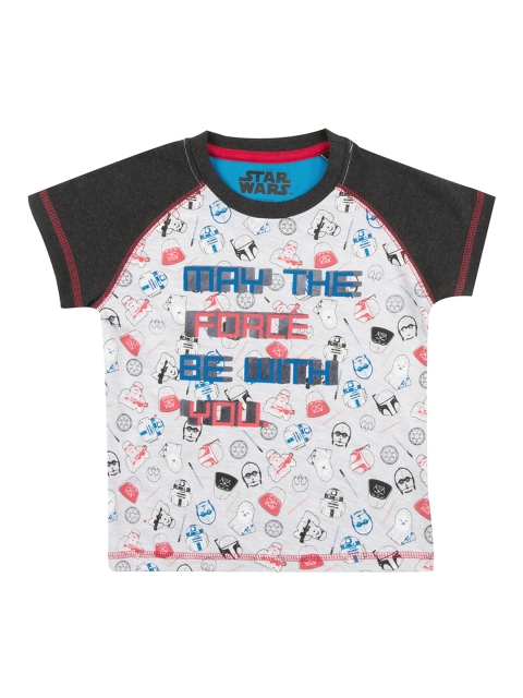 

Colt Boys Grey Star Wars Printed Round Neck T-shirt