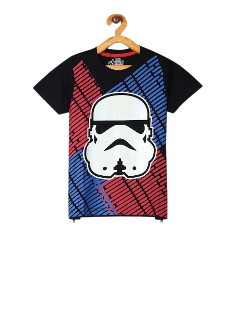 

Colt Boys Black & Blue Striped Round Neck T-shirt