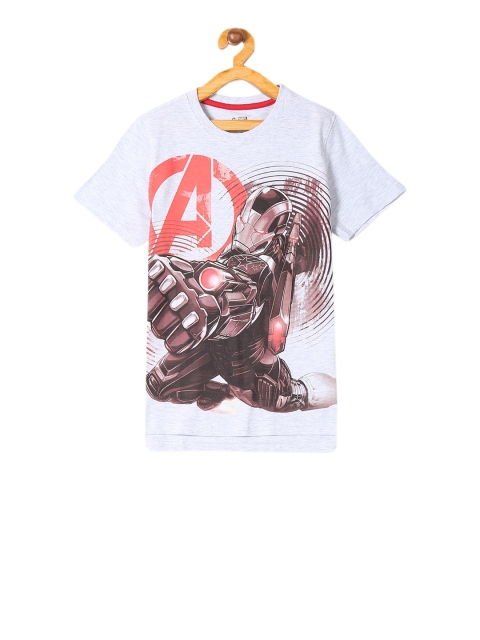 

Colt Boys Grey Iron Man Printed Round Neck T-shirt
