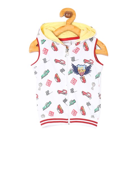 

Donuts Boys White Printed Hooded Sweatshirt