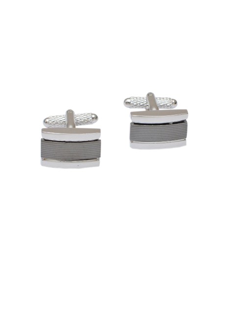 

Alvaro Castagnino Grey & Silver-Toned Cufflinks