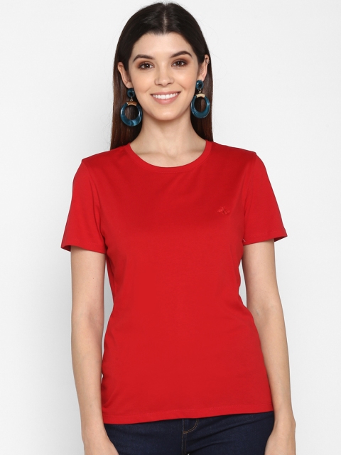 

Mode by Red Tape Women Red Solid Round Neck T-shirt