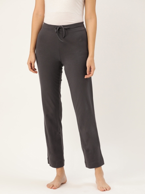 

Jockey Women Charcoal Grey Solid Cropped Lounge Pants