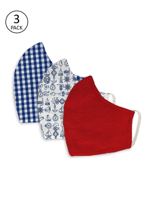 

YK Kids Multicoloured Pack of 3 Reusable 3-Layer Outdoor Protective Masks, Multi
