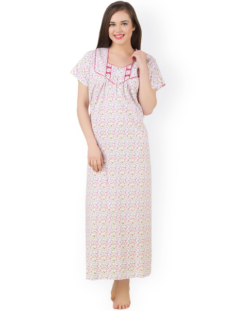 

Fasense White Printed Maxi Nightdress YT021B4