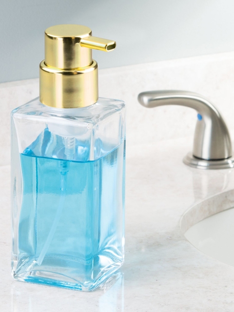 

INTERDESIGN Transparent & Gold-Toned Casilla Foaming Soap Pump
