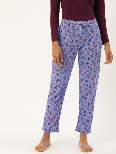 

Jockey Woman's Blue Printed Lounge Pants